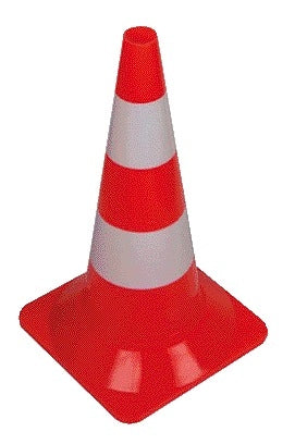 Perel - Cône de démarcation 50cm rouge blanc | 10 pièces