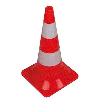 Perel - Cône de démarcation 50cm rouge blanc