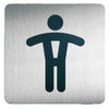 Durable - Panneau d'information pictogramme 4954 carré toilettes hommes 150mm