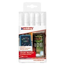 Edding -  Krijtstift  4095 rond 2-3mm wit blister à 5 stuks
