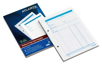 Atlanta - Bloc-notes Djois A4 50x2 feuilles autocopiant blanc | 5 pièces