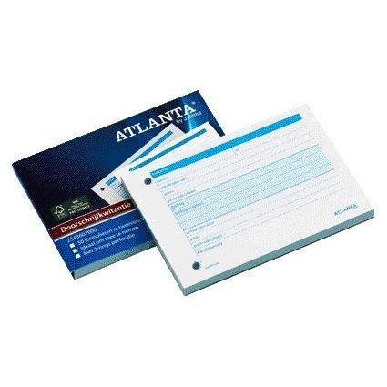 Atlanta -  Kwitantieboekje Djois A6 doorschrijf 50x2vel | 5 stuks