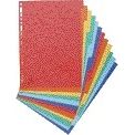 Exacompta - Onglets 225x297 mm 11 trous carton brillant 12 pièces | 25 pièces