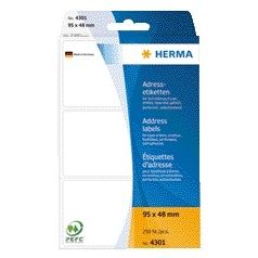 HERMA -  Etiket  adres 4301 95x48mm zig-zag 250st