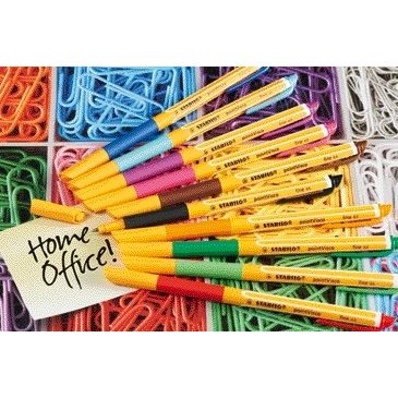 STABILO - Stylo roller PointVisco 1099/10 fin assorti étui de 10 pièces