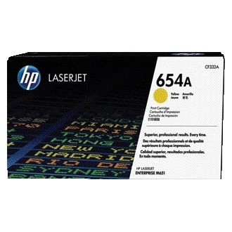 HP - Cartouche toner cf332a 654a jaune