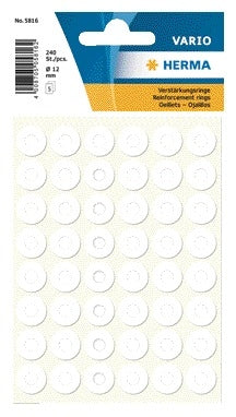 HERMA - Anneaux de renfort herma 5816 12mm 240 pièces