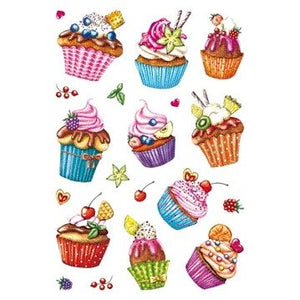 HERMA -  Etiket  3387 cupcakjes glitter