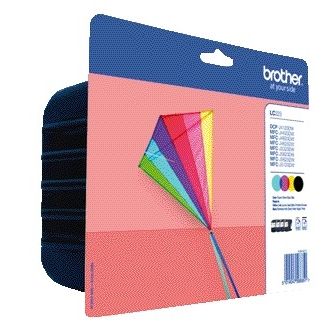 Brother - Cartouche d'encre LC-223VALBP noire + 3 couleurs