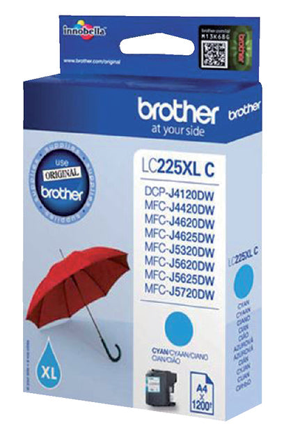 Brother - Inktcartridge brother lc-225xlc blauw | 5 stuks