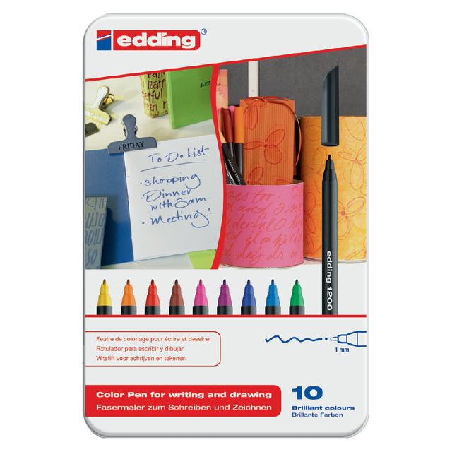 Edding - Fineliner  1200 fijn assorti