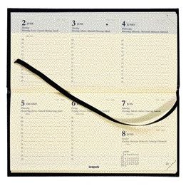 Quantore - Agenda 2026 Taschenkalender 7 Tage/2 Seiten Querformat