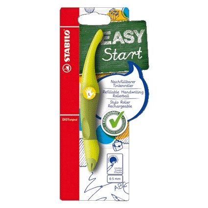 STABILO - Stylo roller Easyoriginal gaucher citron vert/vert blister de 1 pièce