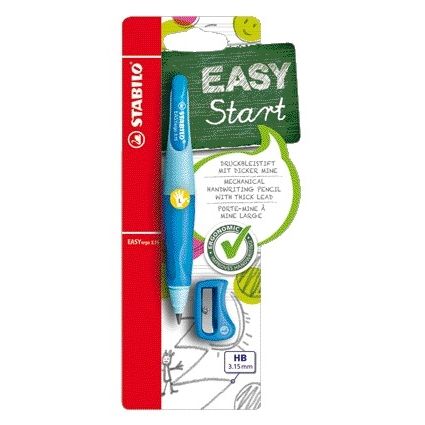 Stabilo -  Vulpotlood easyergo hb 3.15mm links blauw | 3 stuks