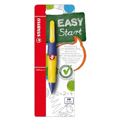 Stabilo - Porte-mine Easyergo HB 1,4mm droitier violet/jaune fluo blister de 1 pièce | 5 pièces