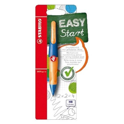 Stabilo - Porte-mine Easyergo HB 1,4mm droitier bleu/orange fluo blister de 1 pièce