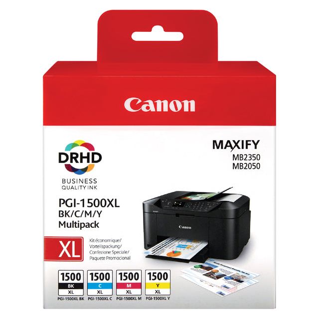 Canon - Inkcartridge PGI -1500xl, 1.020 - 1.200 Seiten, OEM 9182B010, 4 Farben