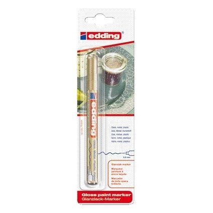 Edding - Paintmarker à base d'huile 780 0,8 mm doré blister de 1 pièce | 10 pièces