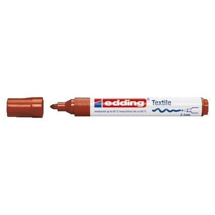 Edding - Marqueur textile 4500 rond 2-3mm marron | 10 pièces
