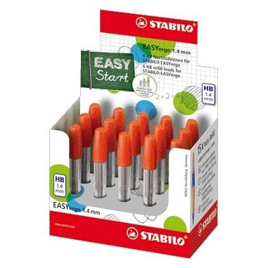 STABILO - Mine de crayon Easyergo 7880/6 HB1,4mm tube de 6 pièces