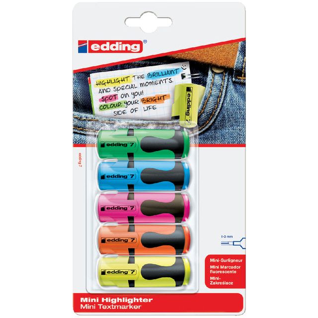 Edding - Markeerstift edding 7 mini 1-3mm assorti | 10 stuks