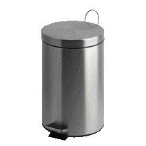 Vepa Bins - Poubelle à pédale V-part 20 litres en acier inoxydable mat