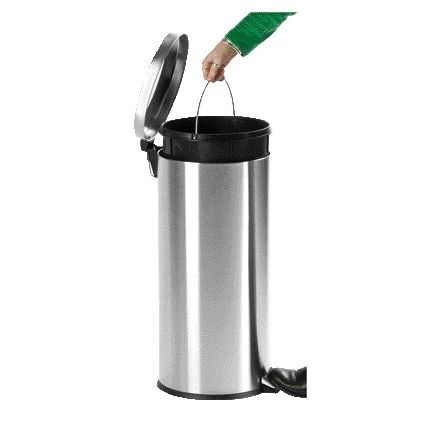 Vepa Bins -  Pedaalemmer v-part 30 liter mat rvs