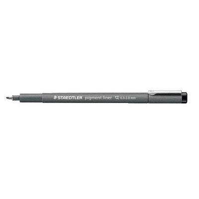 Staedtler - Fineliner Pigment 308 schwarz 0,3-2,0mm | 10 Stück