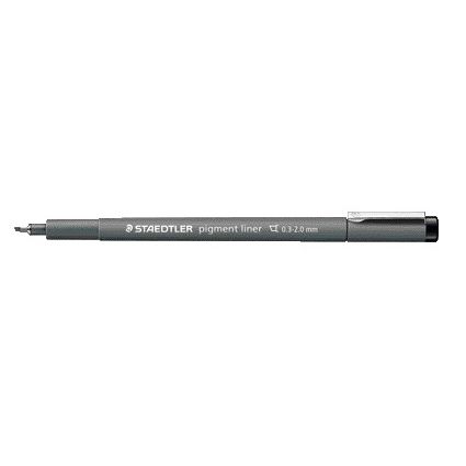 Staedtler - Fineliner Pigment 308 schwarz 0,3-2,0mm | 10 Stück