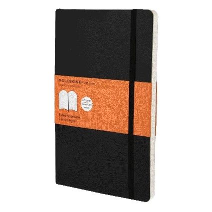 Moleskine – Notizbuch groß, 130 x 210 mm, Line-Softcover, schwarz