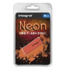Integral -  INFD16GBNEONOR USB flash drive 16 GB USB Type-A 2.0 Oranje