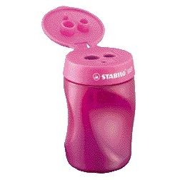 STABILO - Taille-crayon Easy 4501 3 en 1 gaucher rose
