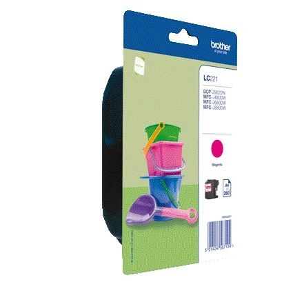 Brother -  Inktcartridge LC-221M rood