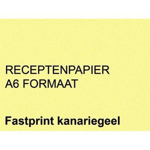 Fastprint -  Receptpapier  a6 80gr kanariegeel