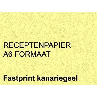 Fastprint -  Receptpapier  a6 80gr kanariegeel