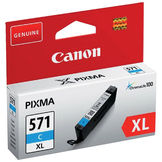 Canon - Inkcartridge CLI -571XL, 375 Fotos, OEM 0332C001, Cyan