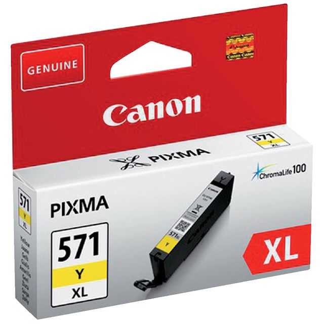 Canon - Inkcartridge CLI -571XL, 375 Fotos, OEM 0334C001, Geel