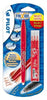 Pilot -  Rollerpen  frixion bl-fr7 m + 3 vull rood