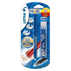 Pilot -  Rollerpen  frixion bl-fr7 m + 3 vull blauw