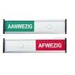 Posta - Informationstafel vorhanden/abwesend 125x30mm