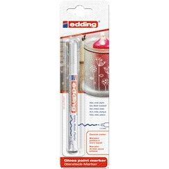 Edding -  Paintmarker  751 op oliebasis 1-2mm wit blister à 1 stuk