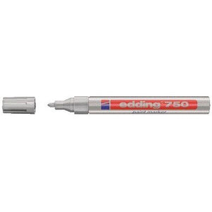 Edding - Marqueur à base d'huile 750 2-4mm argent | 10 pièces