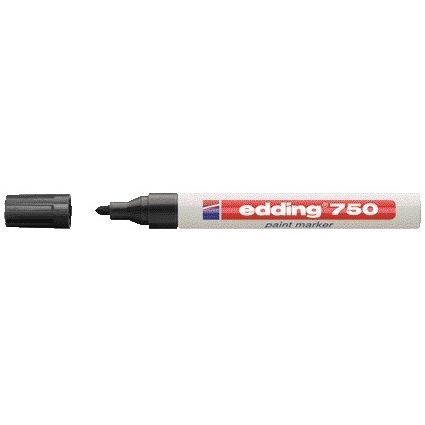 Edding - Marqueur à base d'huile 750 2-4mm noir | 10 pièces