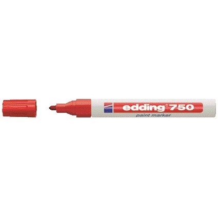 Edding - Marqueur à base d'huile 750 2-4mm rouge