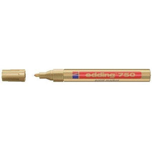 Edding - Marqueur à base d'huile 750 2-4mm or | 10 pièces