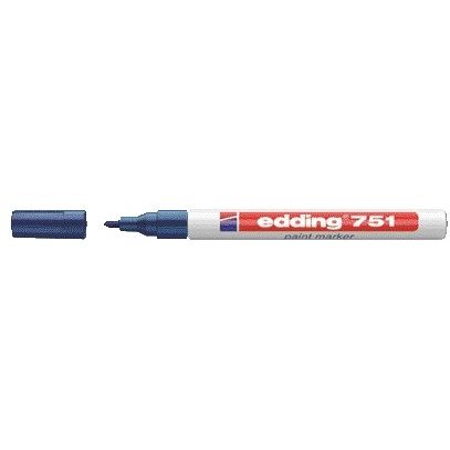 Edding - Marqueur à base d'huile 751 1-2mm bleu | 10 pièces