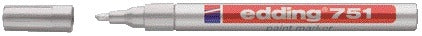 Edding - Feutre edding 751 laque rond 1-2mm argent | 10 pièces