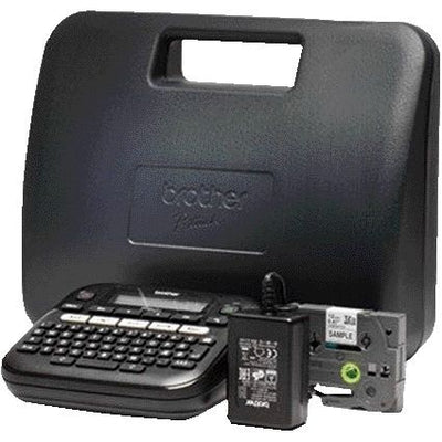 Brother - Imprimante d'étiquettes P-touch TZe PT-D210 de bureau qwerty 12mm noir en étui