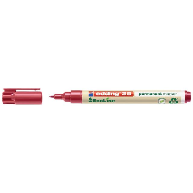 Edding - Felt -tip edding 25 eco autour de 1 mm de rouge