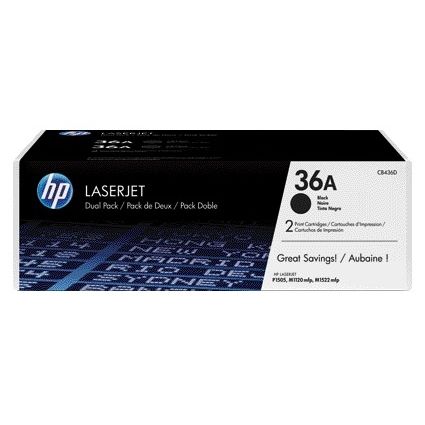 HP -  36A originele zwarte LaserJet tonercartridge, 2-pack